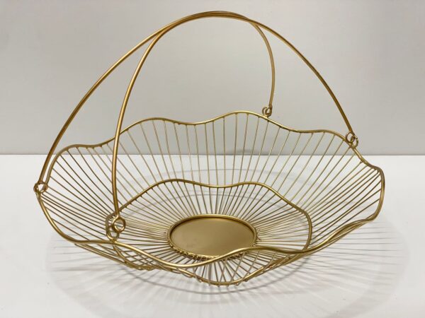 Metal Mesh Golden Basket