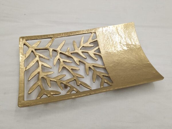 Gold-colored decorative tray