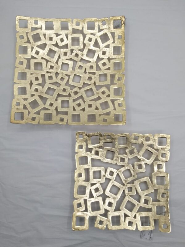 Modern geometric metal tray