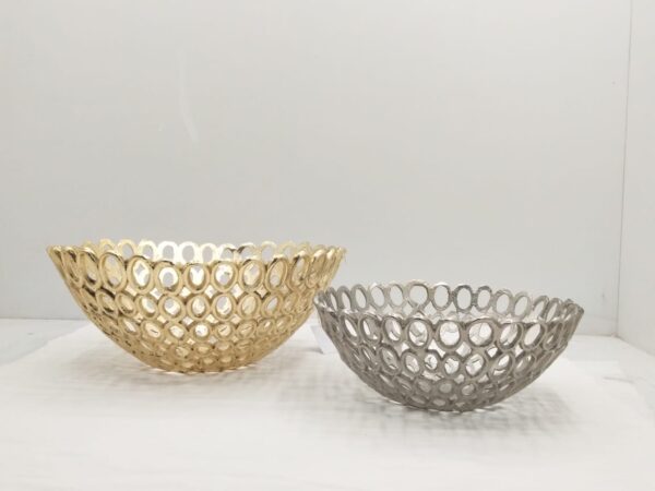 Gift Studio Metal Floral Dessert Bowl